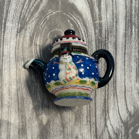 Set of Four Mary Englebreit Teapot Trinket Boxes - Picture 3 of 9